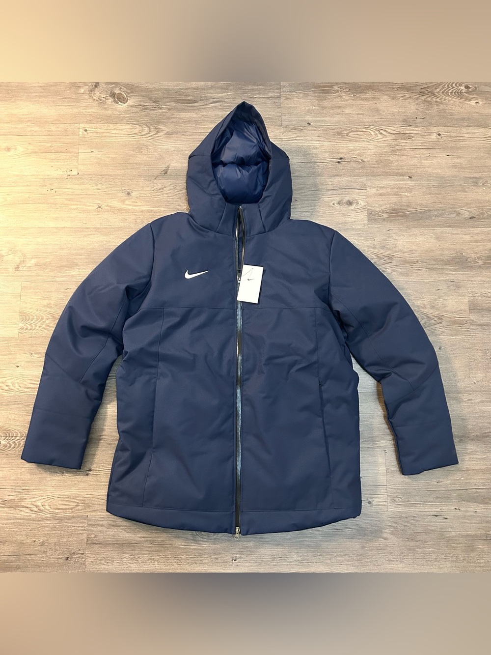 Nike Jacket 550 Down Parka Winter Full Zip Hooded Blue Mens Large DJ6526-419